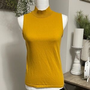 Ann Taylor Golden Sleeveless Tank Top